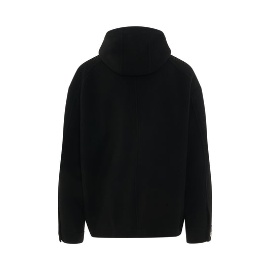 Hand Made Detachable Hoodie Jacket in Black