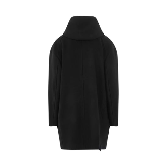 Hooded Coat in black