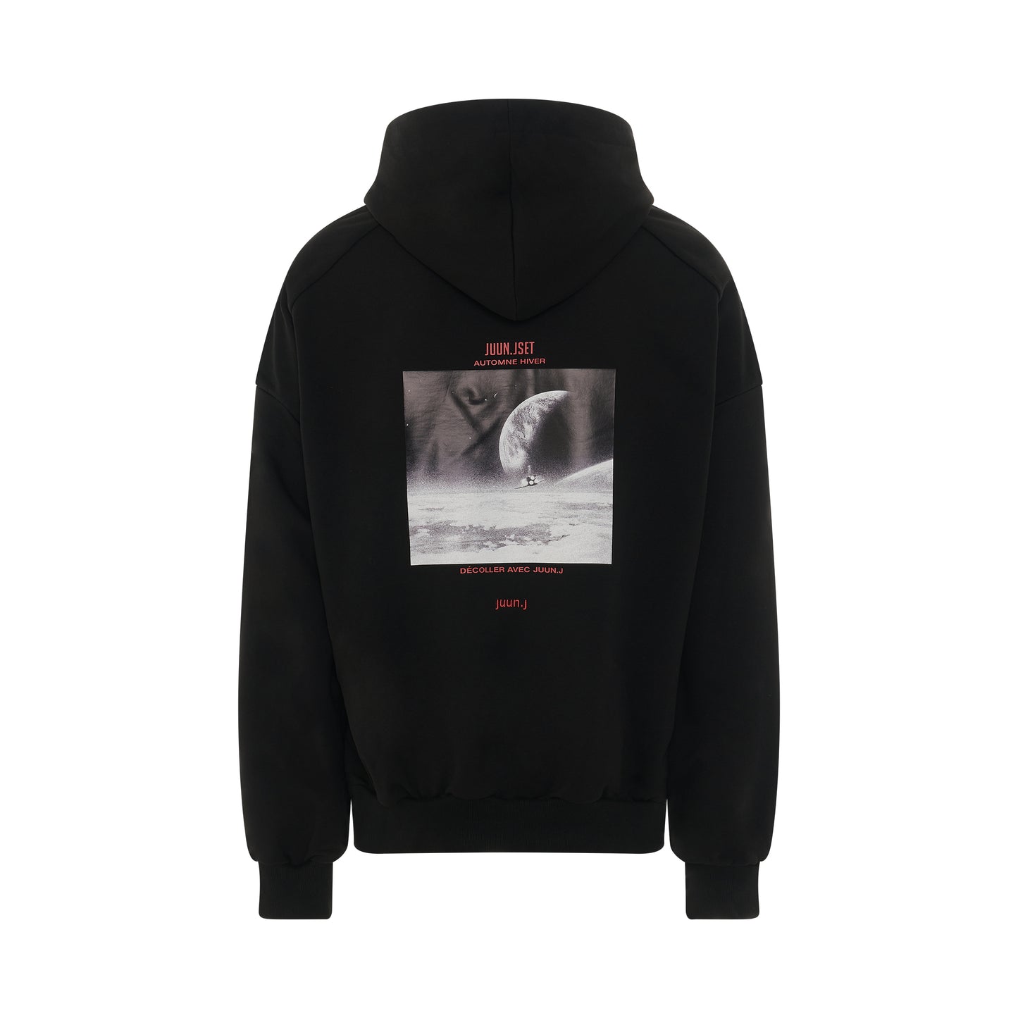 Moon Graphic Oversize Hoodie in Black