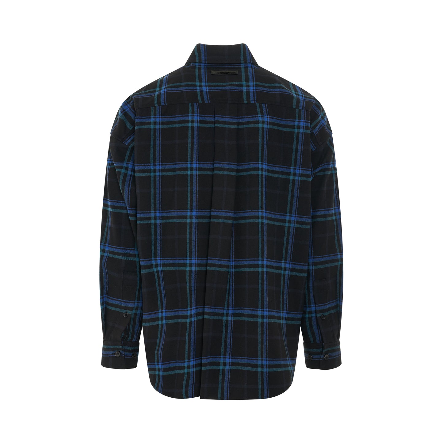 Front One Pocket Check Shirt in Blue