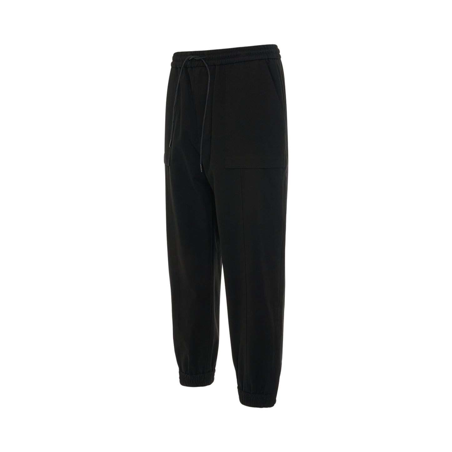 Mole Skin Zipper Detail Jogger Pants in Black