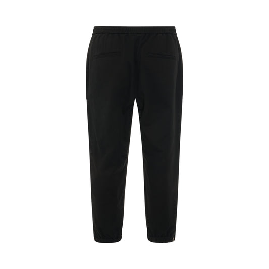 Mole Skin Zipper Detail Jogger Pants in Black