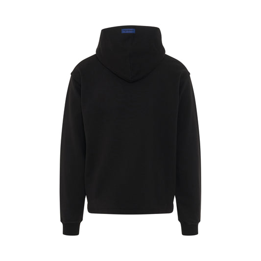 Relaxed Logo Hoodie in Black