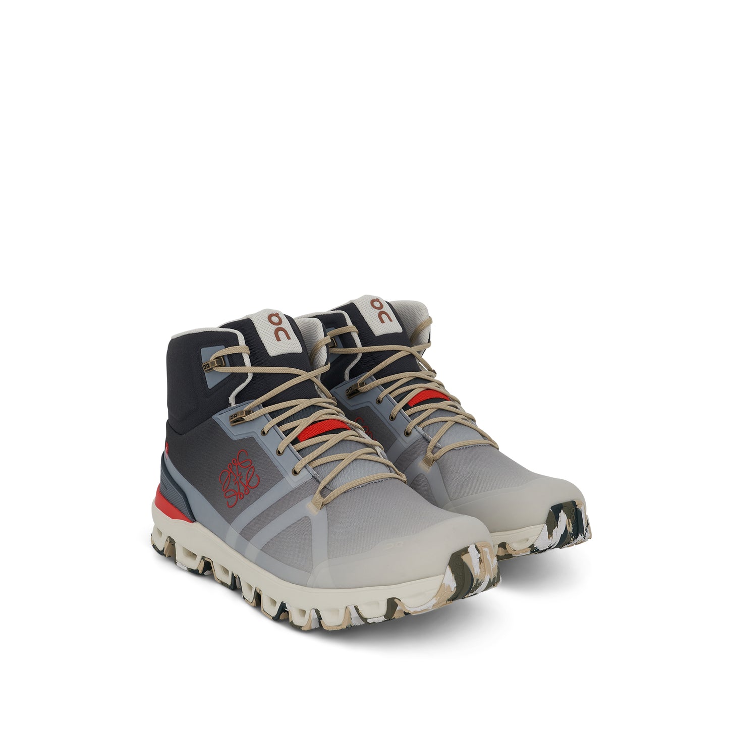 Loewe x ON Cloudrock High Sneaker in Gradient Khaki
