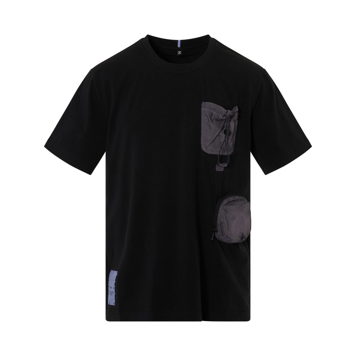 Pocket Overlay T-Shirt in Black