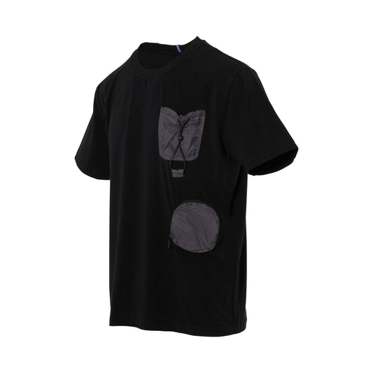 Pocket Overlay T-Shirt in Black