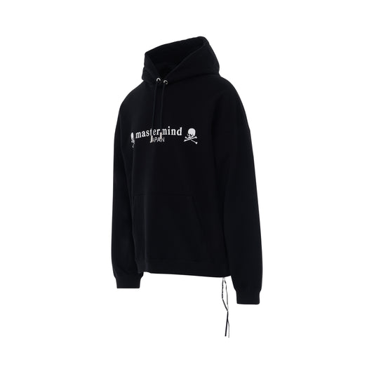 Logo And Skull Boxy Fit Hoodie in Black