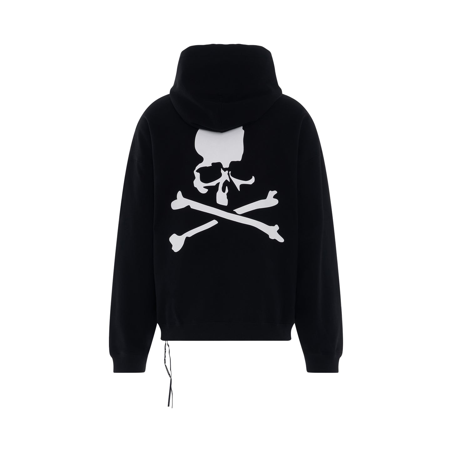Logo And Skull Boxy Fit Hoodie in Black