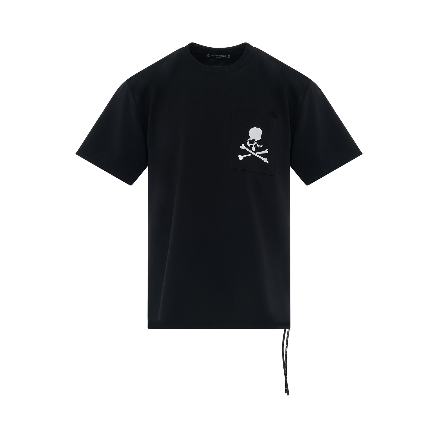 Slicone Skull On Pocket T-Shirt in Black