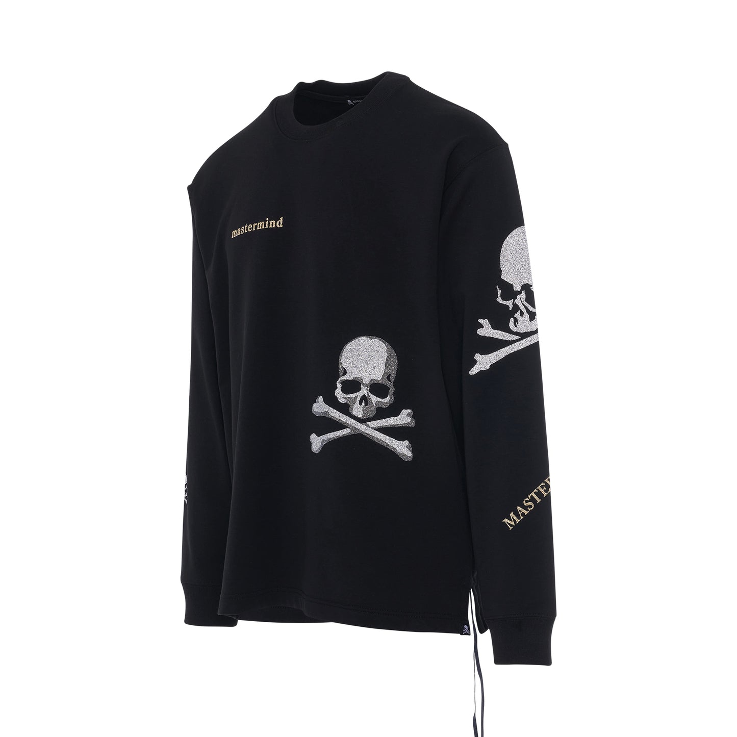 Glassbead Skull Sweatshirt in Black