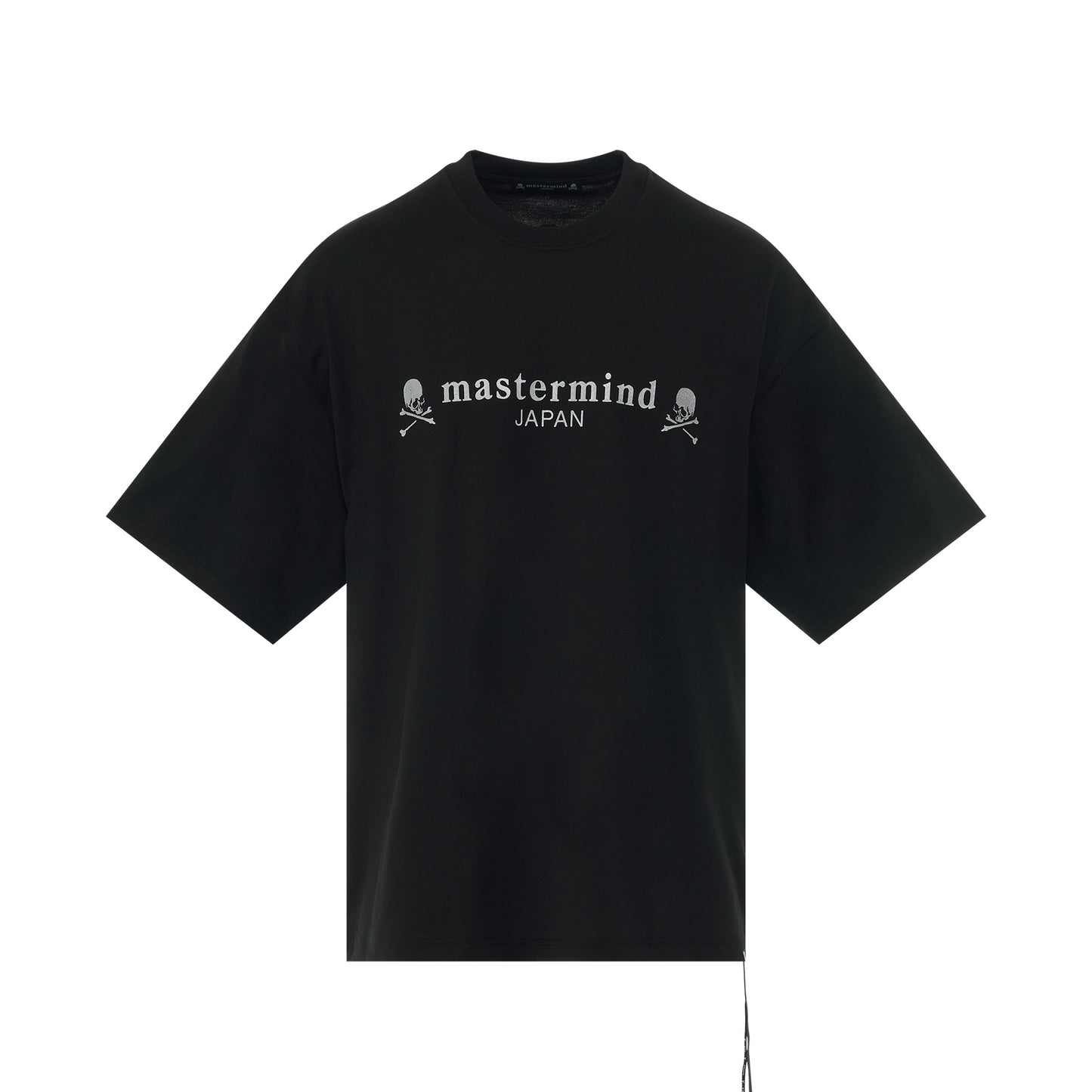 Reflective Logo Boxy Fit T-Shirt in Black