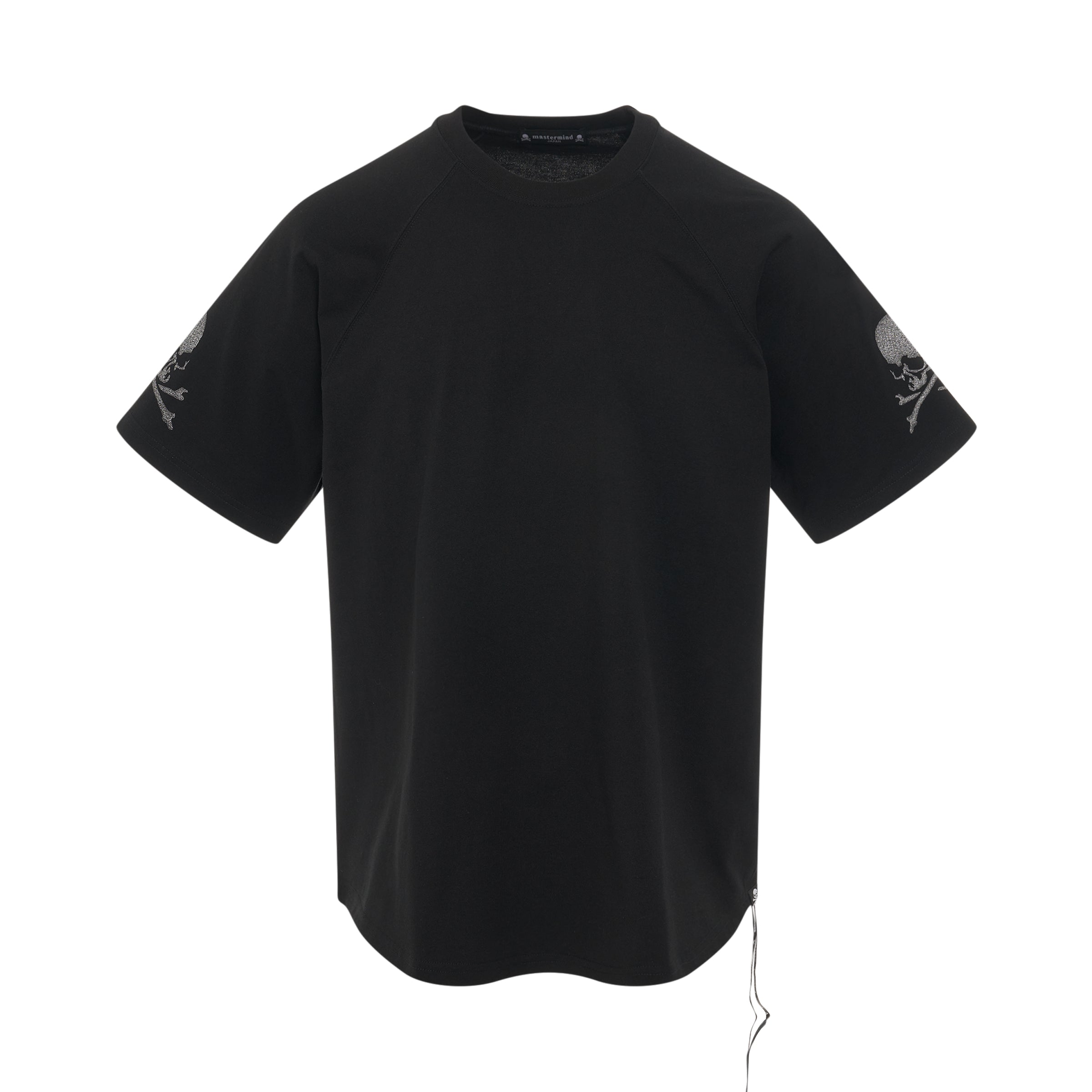 Embroidered Logo Baseball T-Shirt in Black