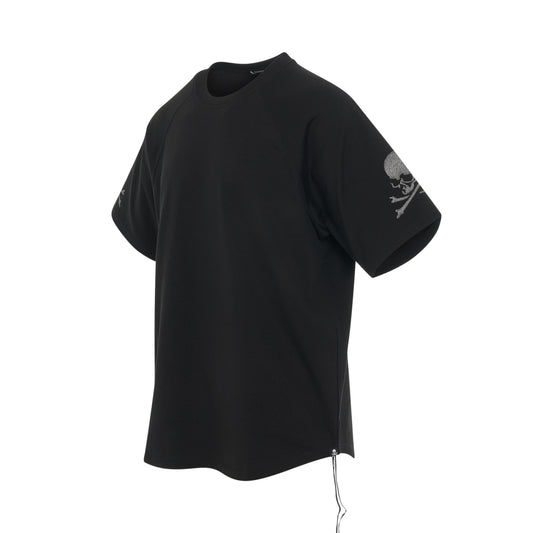 Embroidered Logo Baseball T-Shirt in Black