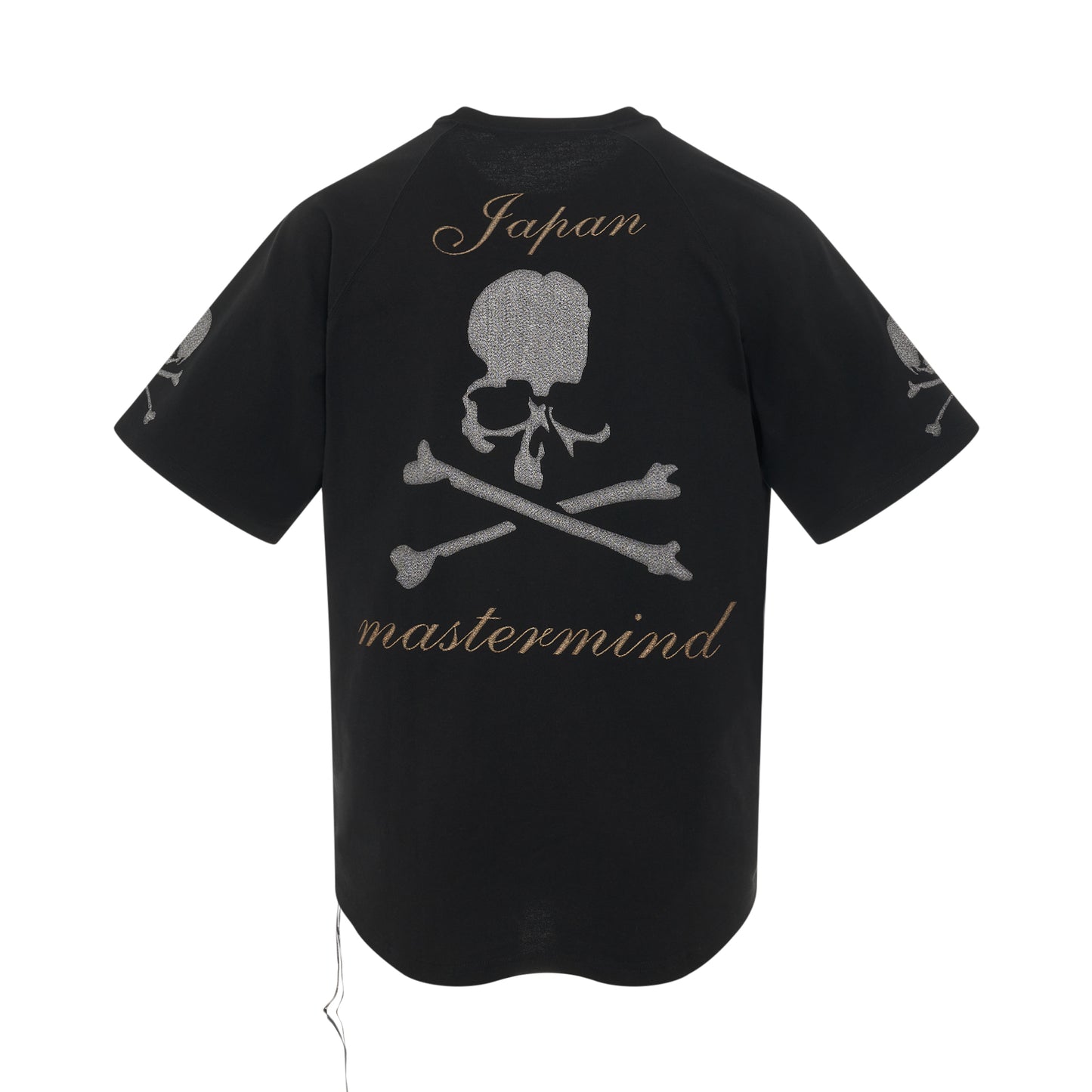 Embroidered Logo Baseball T-Shirt in Black