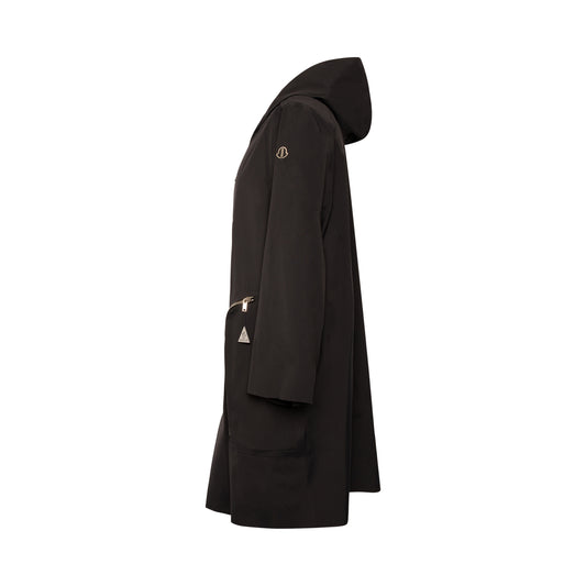 Rick Owens x Moncler Long Coat in Black