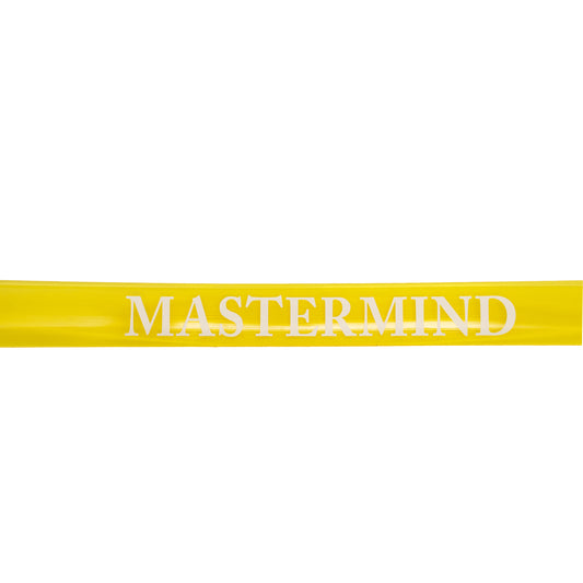 Acrylic Brass Logo Belt in Yellow