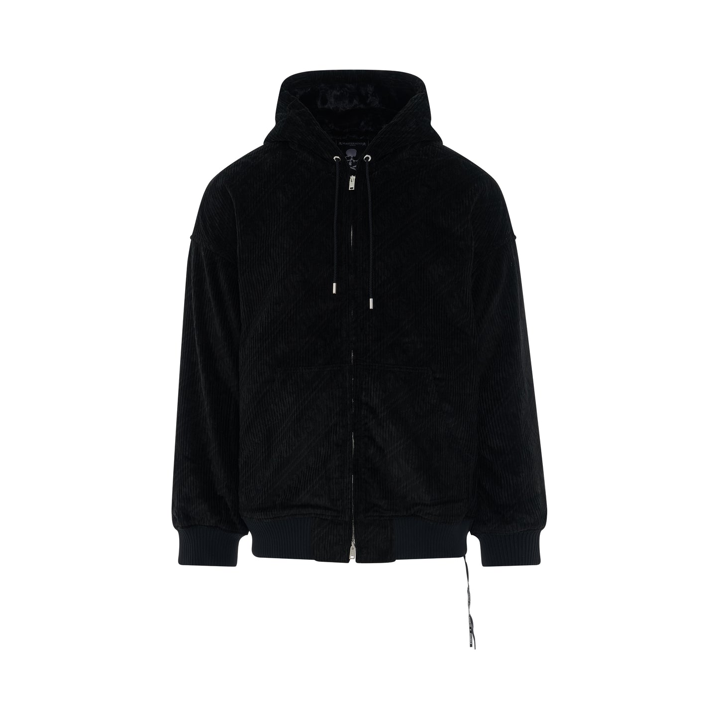 Hooded Corduroy Jacket in Black