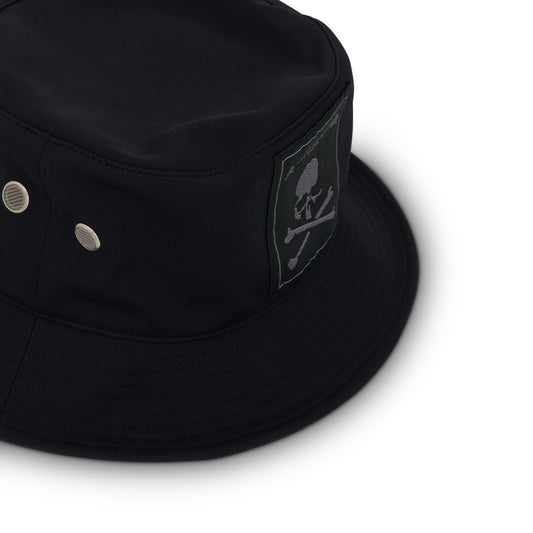 Label Bucket Hat in Black