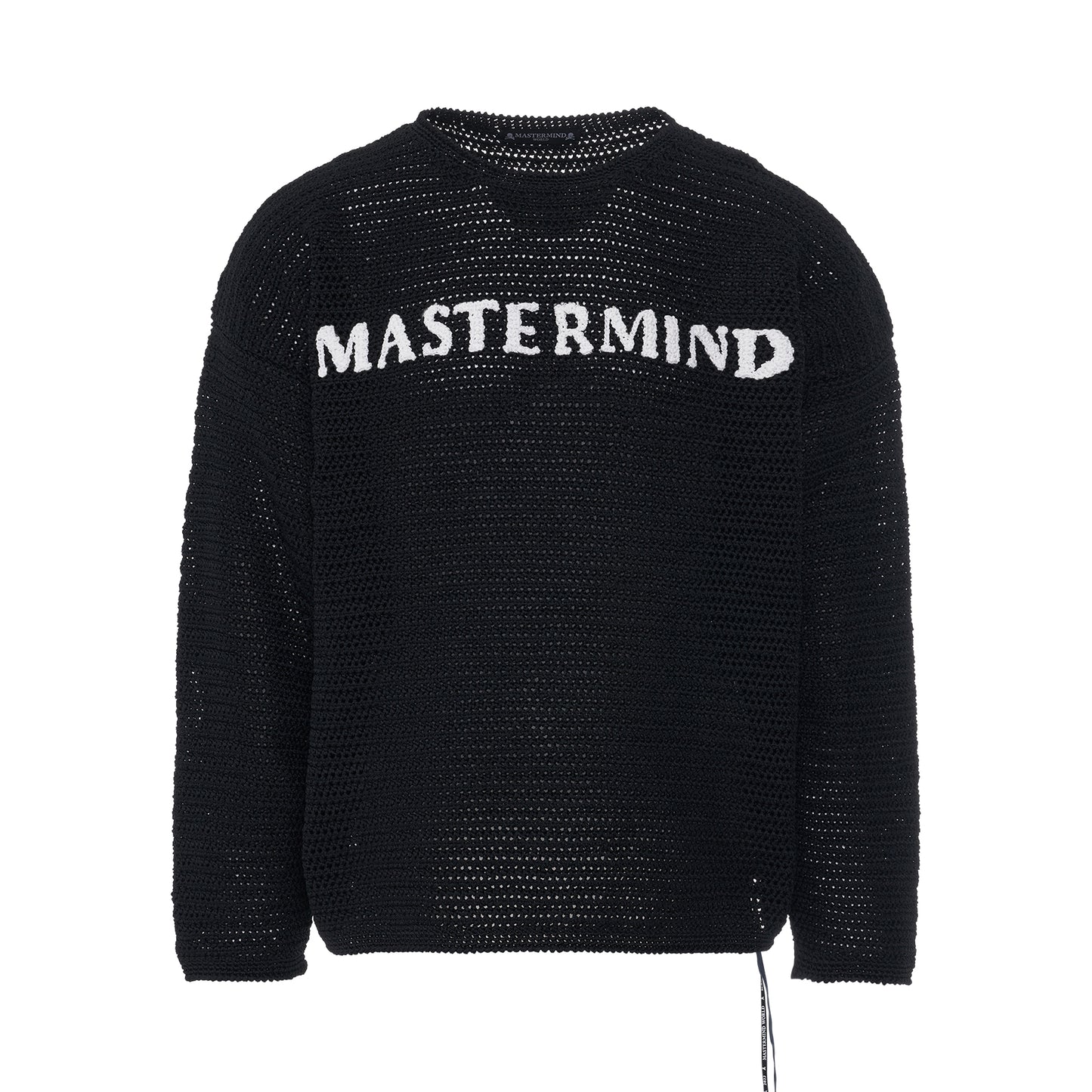 Handknitted Logo & Skull Sweater in Black