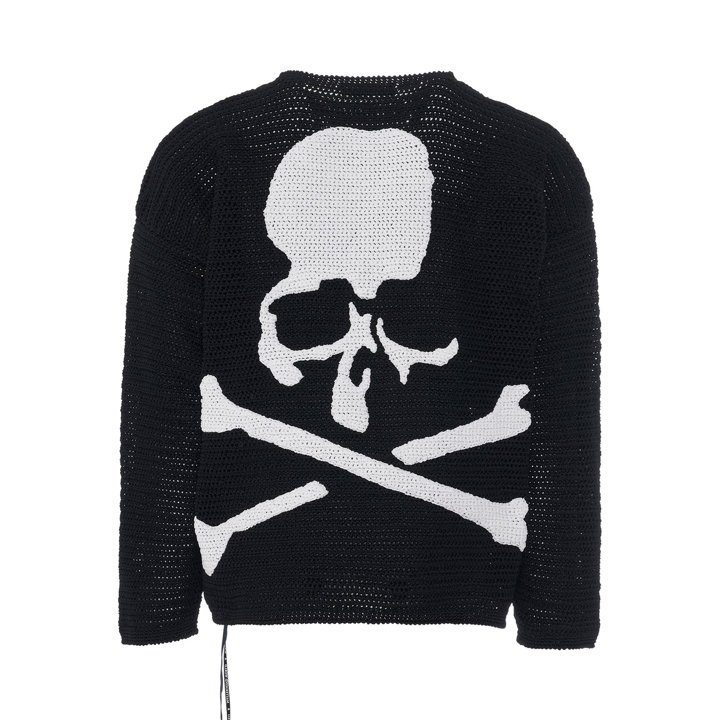 Handknitted Logo & Skull Sweater in Black