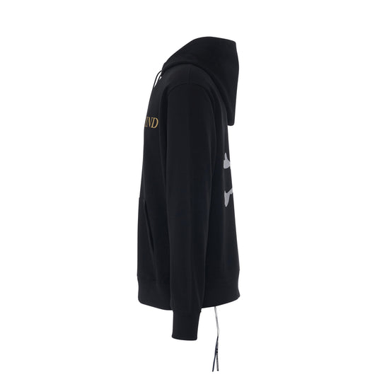 Rubber Logo Hoodie in Black