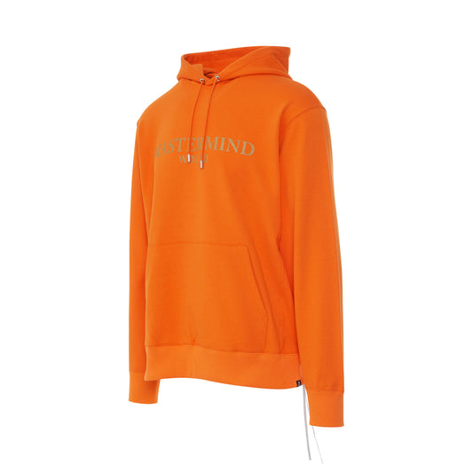 Rubber Logo Hoodie in Orange