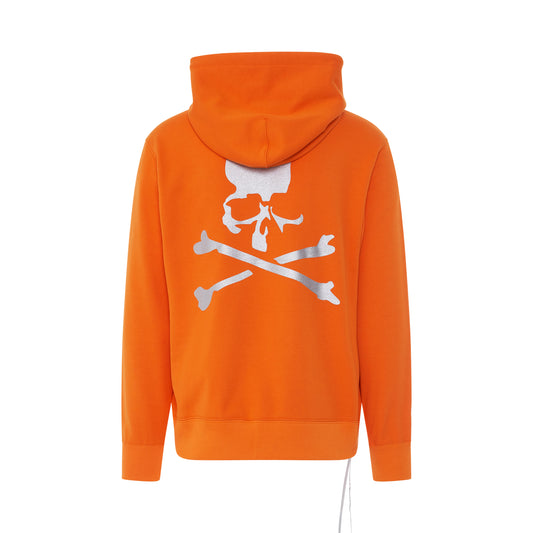 Rubber Logo Hoodie in Orange