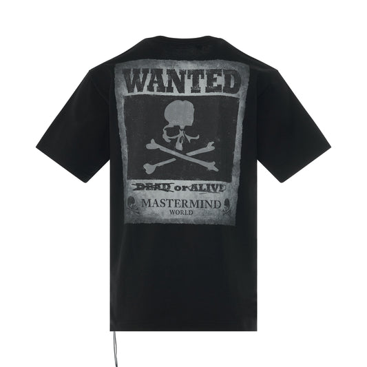 Wanted Print T-Shirt in Black