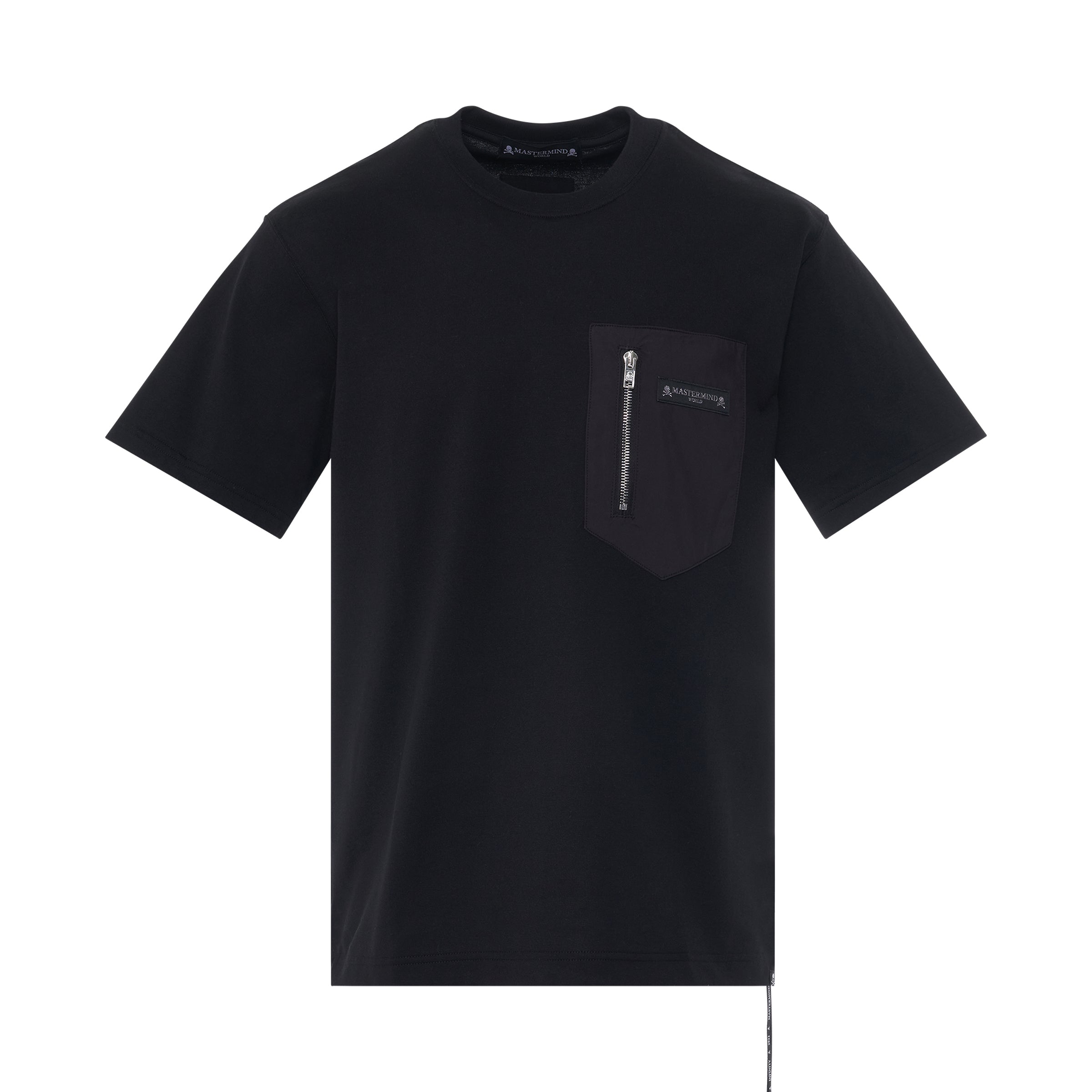 Zip Pocket T-Shirt in Black