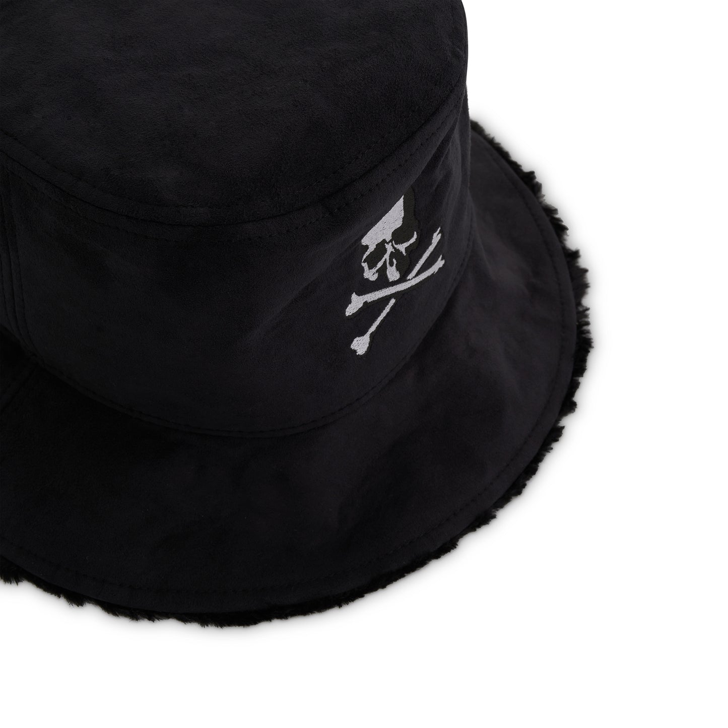 Faux Fur & Suede Bucket Hat