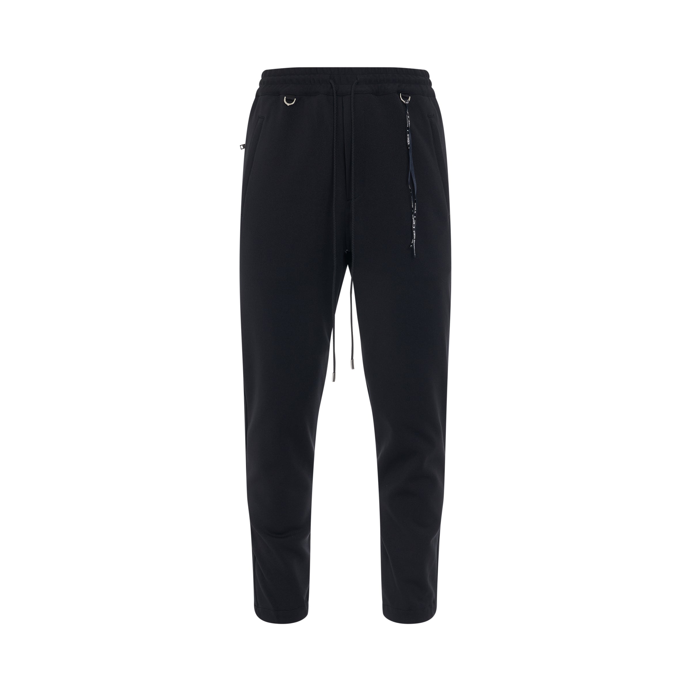 Patch Pocket Track Pants in Black