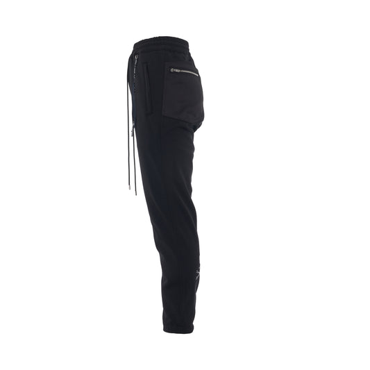 Patch Pocket Track Pants in Black