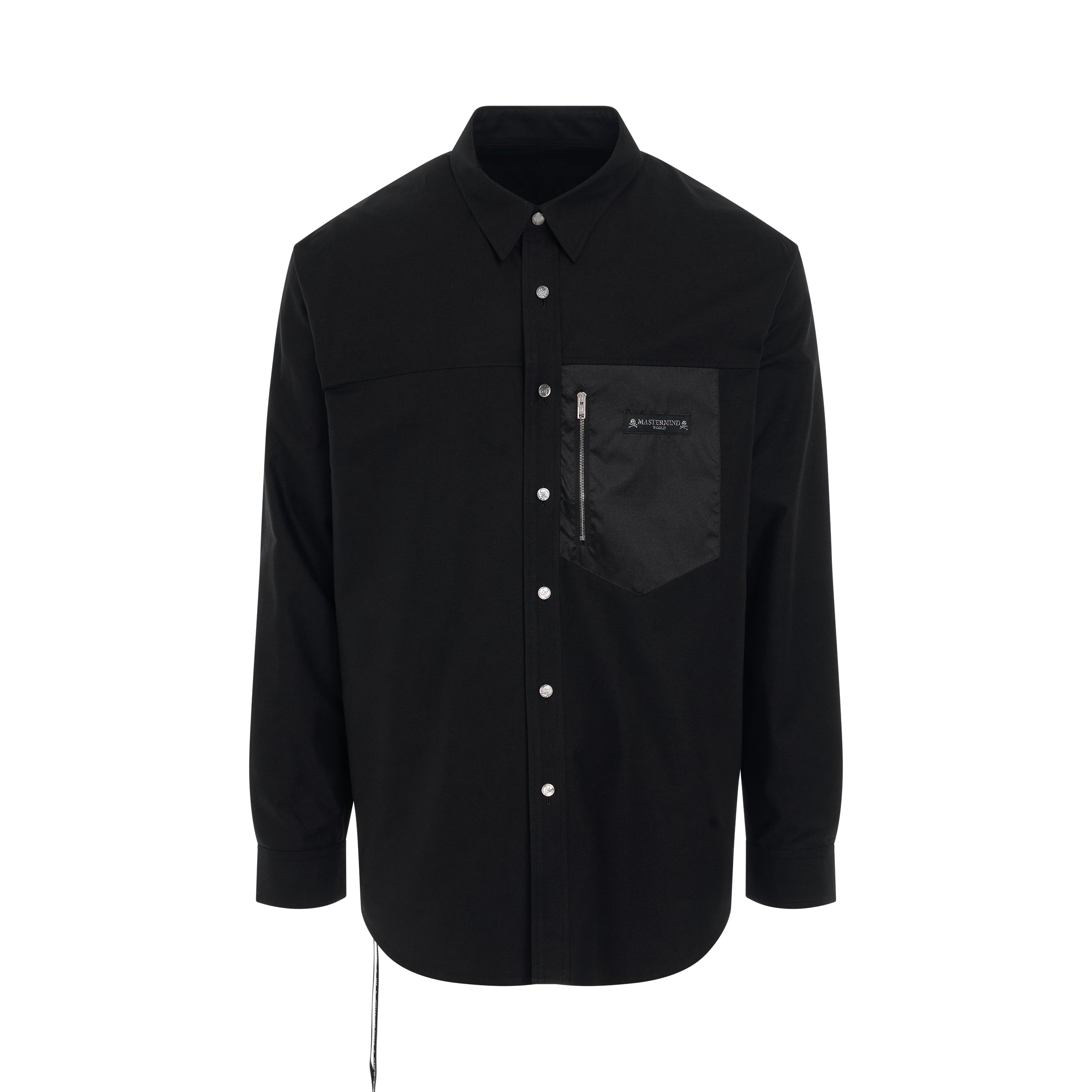 Mountain Oxford Logo Shirt in Black