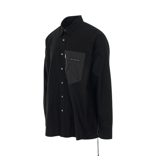 Mountain Oxford Logo Shirt in Black