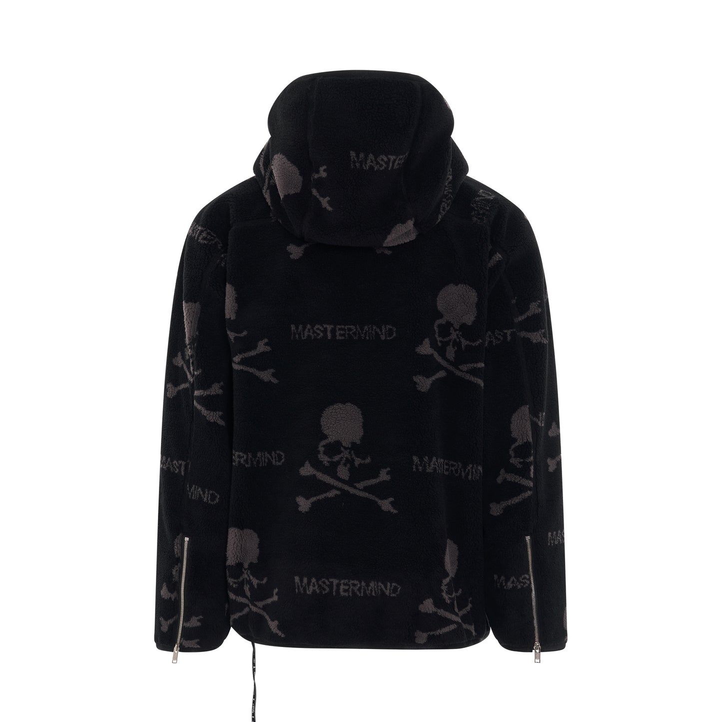 Allover Skull Logo Sherpa Hooded Jacket