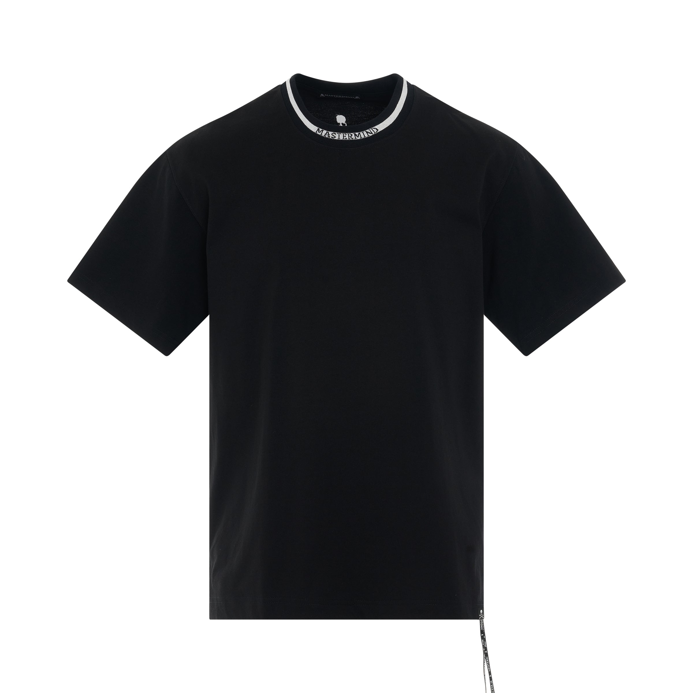 Logo Ribbed T-Shirt in Black