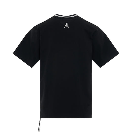 Logo Ribbed T-Shirt in Black