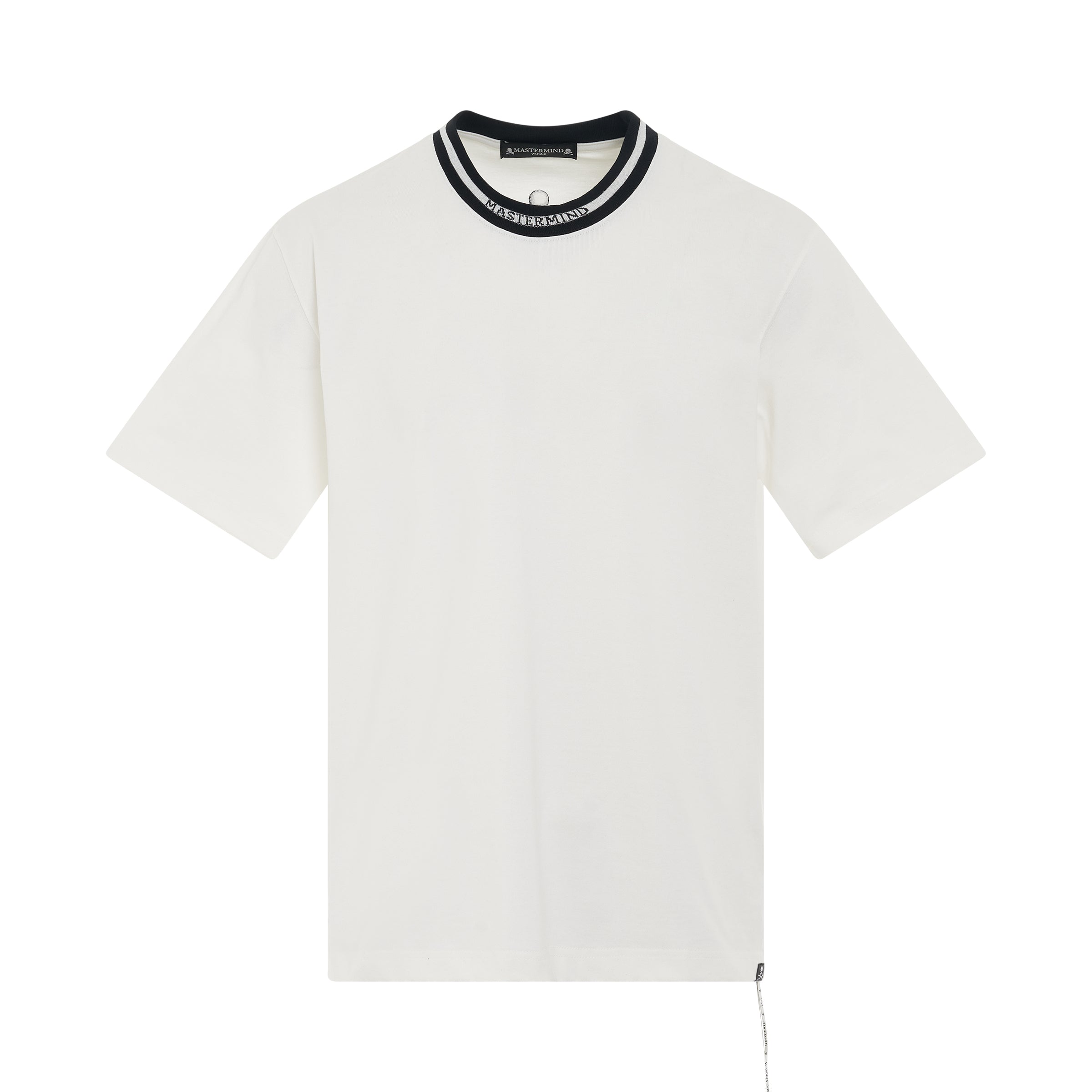 Logo Ribbed T-Shirt in White