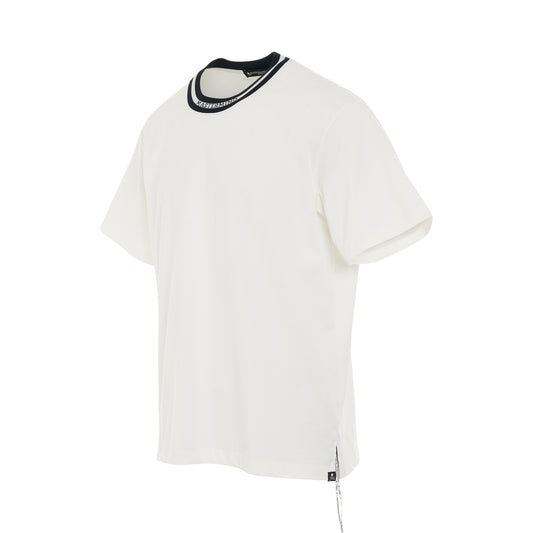 Logo Ribbed T-Shirt in White