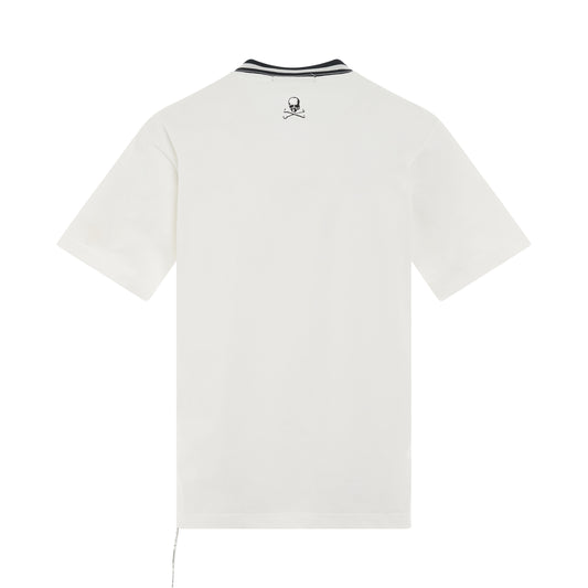 Logo Ribbed T-Shirt in White