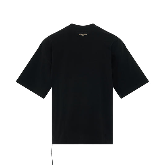 Glassbeads Logo Boxy Fit T-Shirt in Black