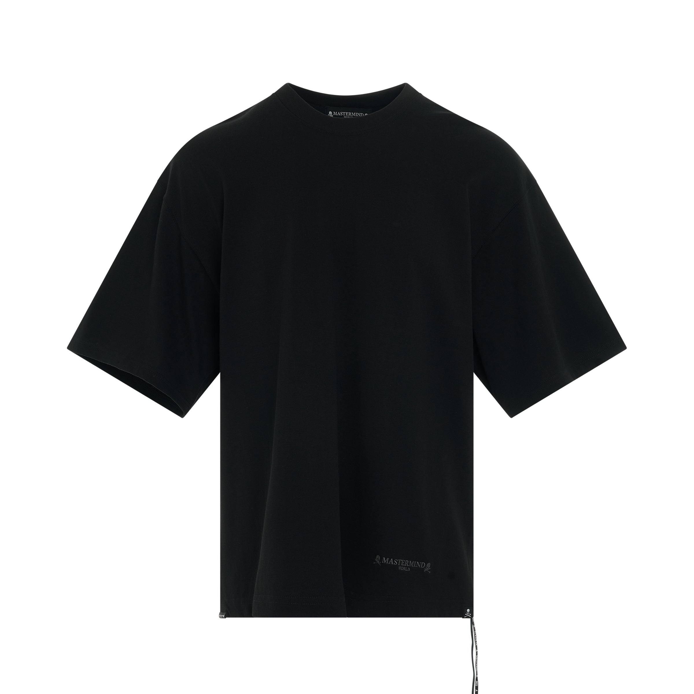 Loopwheel Logo Boxy Fit T-Shirt in Black