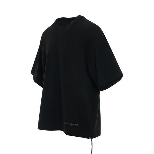 Loopwheel Logo Boxy Fit T-Shirt in Black