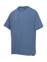 ブルーのリブビッグTシャツ