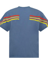 ブルーのリブビッグTシャツ