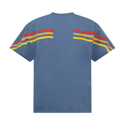 Rib Big T-Shirt in Blue