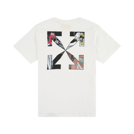 Monster Arrow Short Sleeve T-Shirt in White/Multicolour