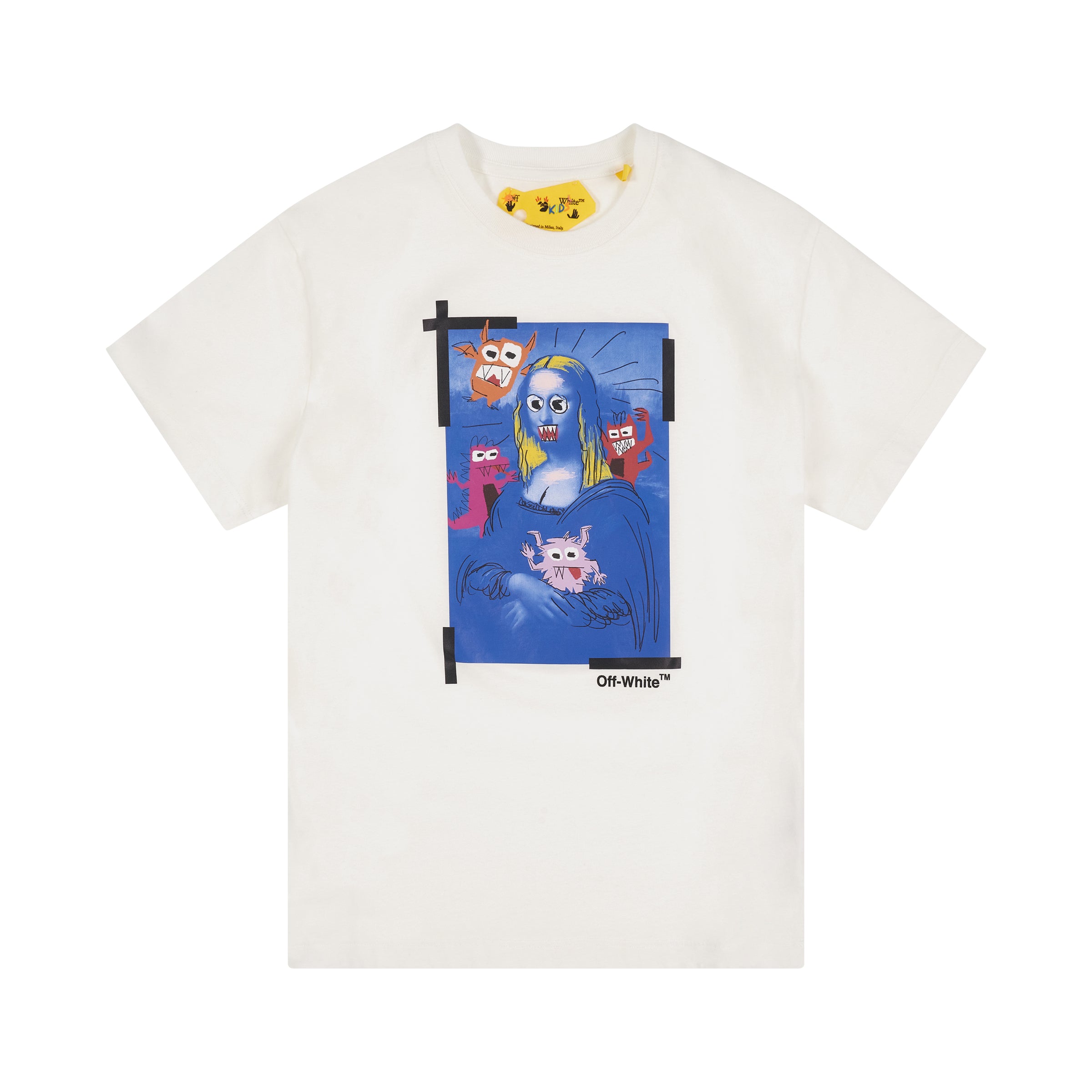 Monsterlisa Short Sleeve T-Shirt in White/Blue