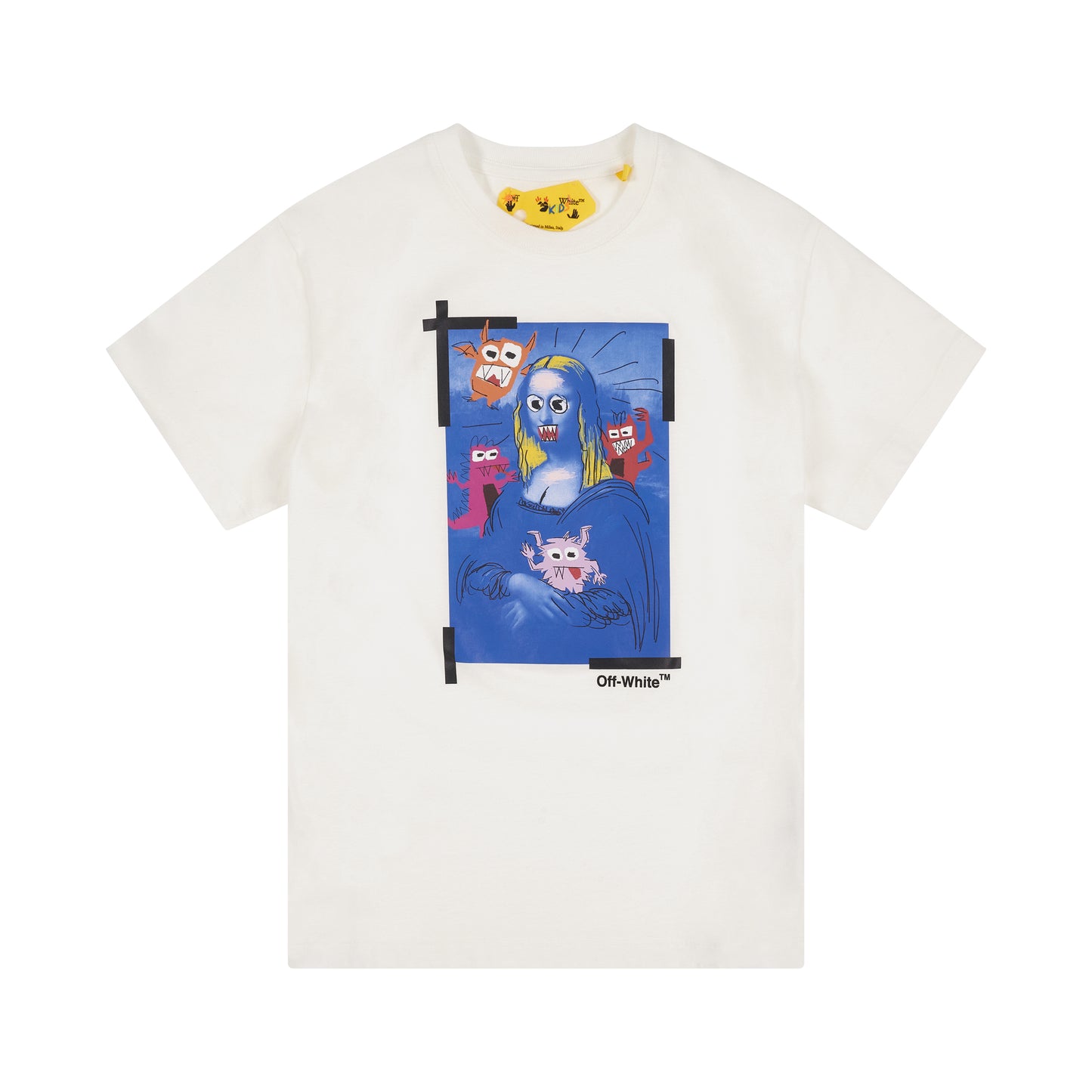 Monsterlisa Short Sleeve T-Shirt in White/Blue