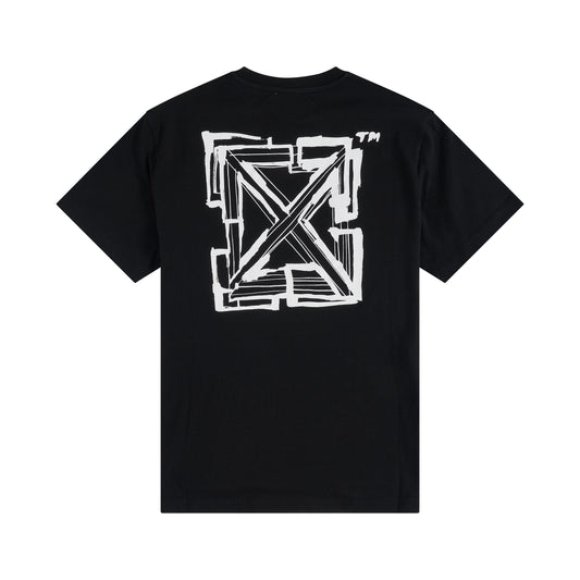 OW Script Short Sleeve T-Shirt in Black/White